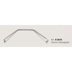 🔩 Gancio Rettangolare Filo 3,00 Zincato