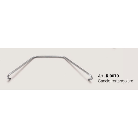 🔩 Gancio Rettangolare Filo 3,00 Zincato