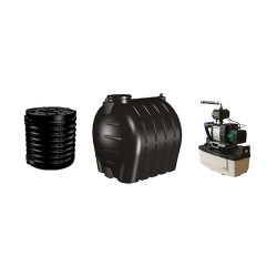 Sistema Recupero Acqua Piovana 5.000 L – Pompa 1,1 kW