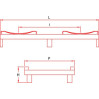 Porta Tonneaux 2 Posti 600 Lt con Piedini Porta Tonneaux 2 Posti 600 Lt con Piedini