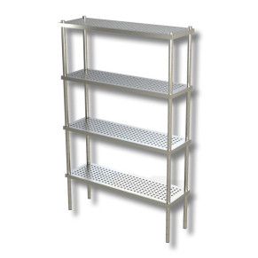 🏭 Scaffale Inox AISI 304 a 4 Ripiani