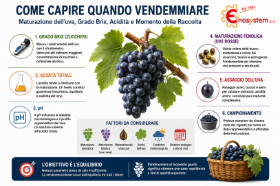 Come Capire Quando Vendemmiare: Maturazione dellâUva, Grado Brix, AciditĂ e Momento della Raccolta