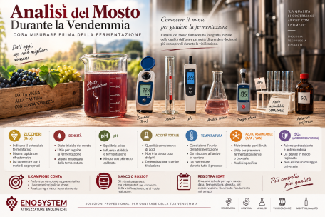 Analisi Mosto: Cosa Misurare in Vendemmia